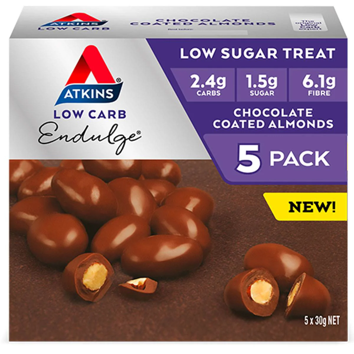 Atkins Endulge Chocolate Almonds - 5pk - Image 3