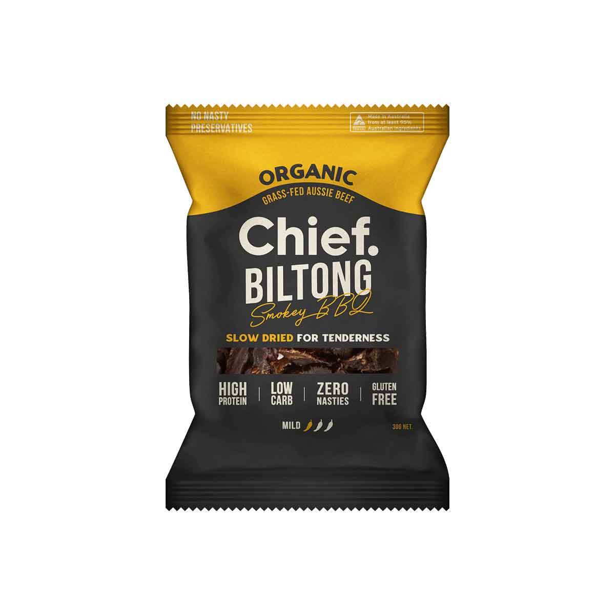 Chief Organic Biltong 30g Bag - Image 3