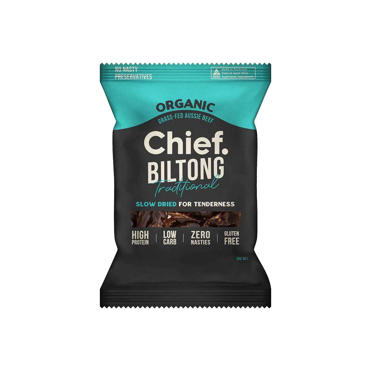Chief Organic Biltong 30g Bag - Image 4