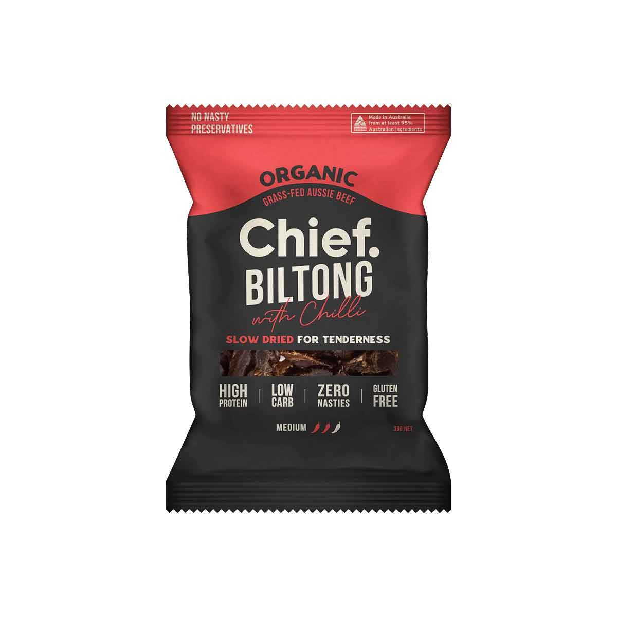 Chief Organic Biltong 30g Bag - Image 7