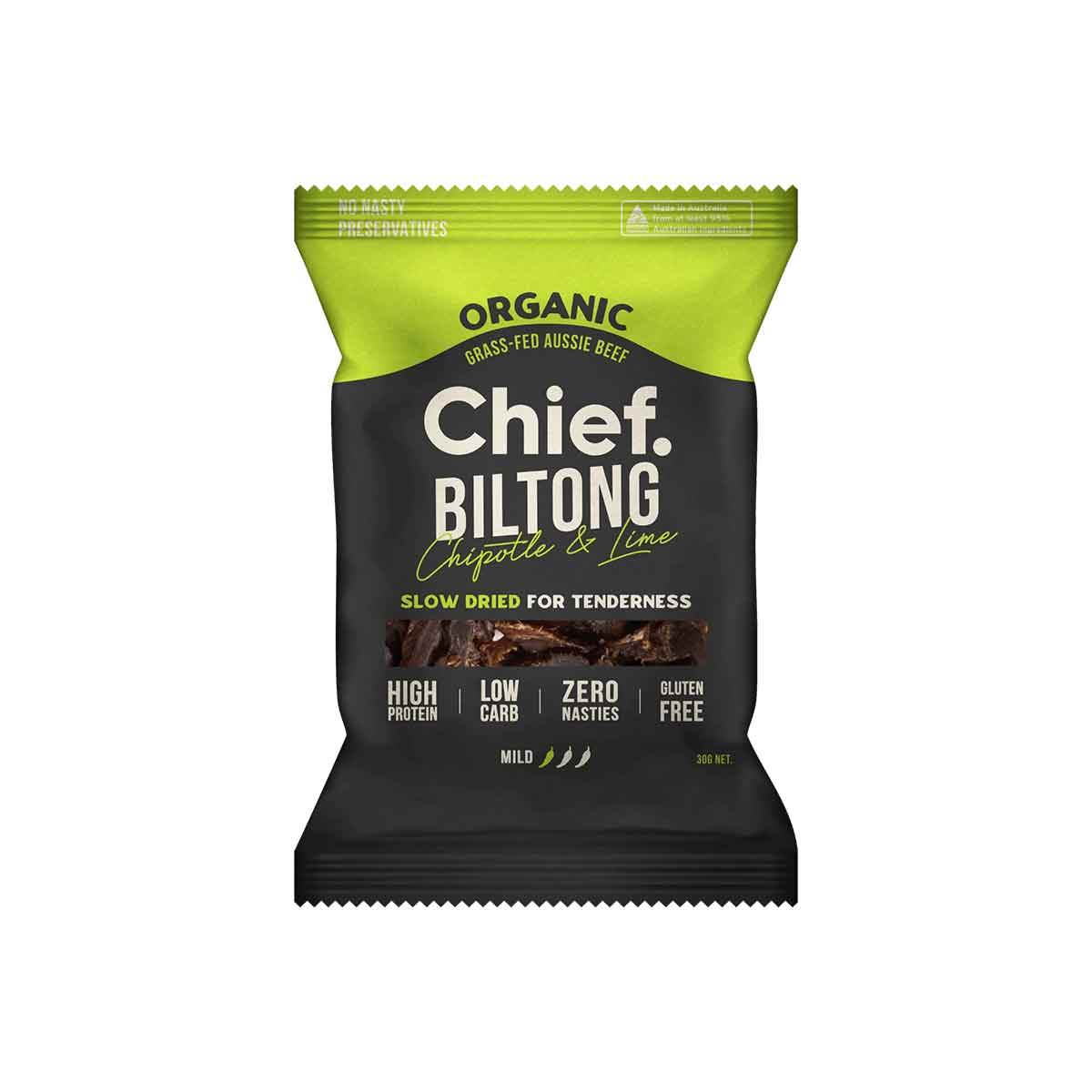 Chief Organic Biltong 30g Bag - Image 9