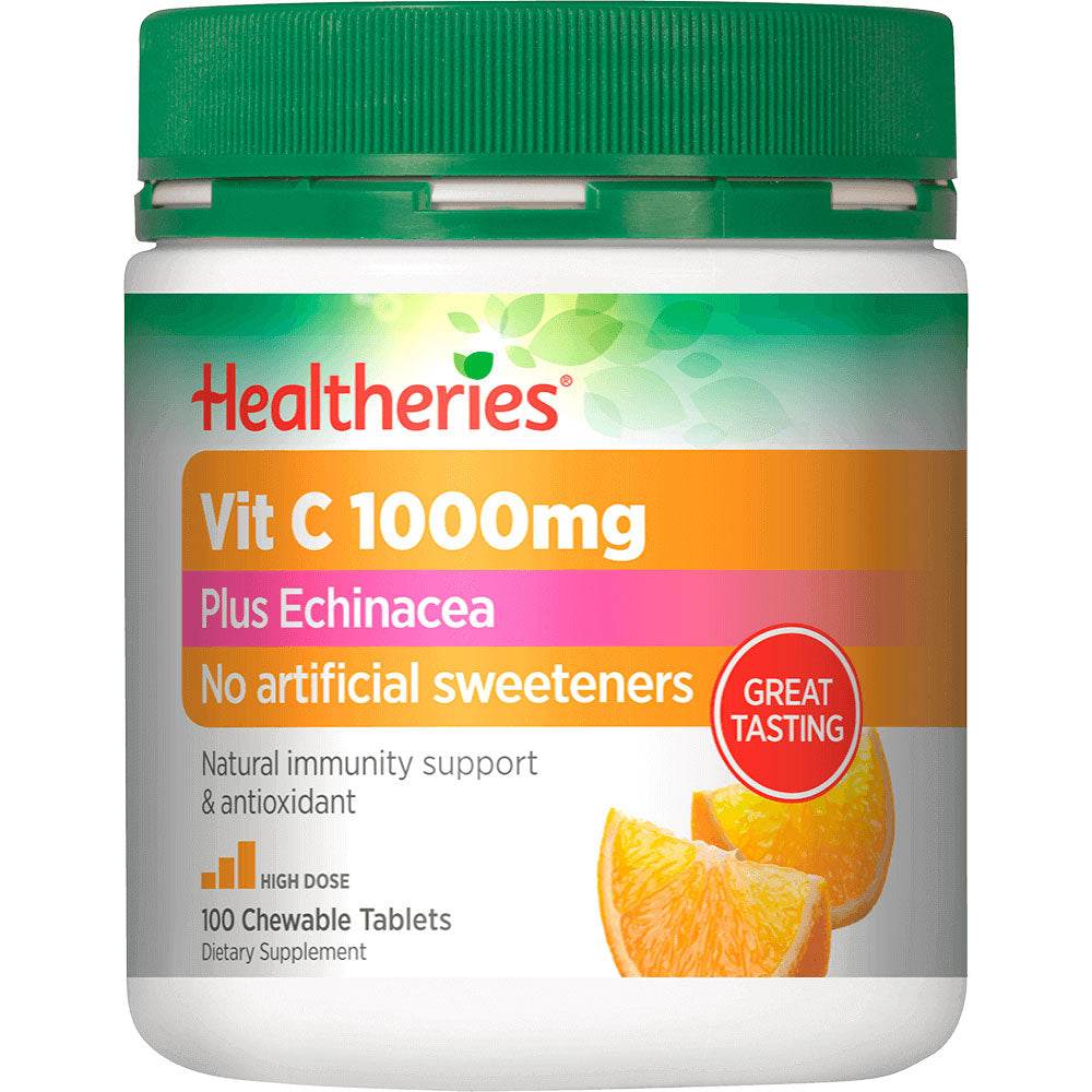 Healtheries Vit C 1000mg Plus Echinacea Chewable