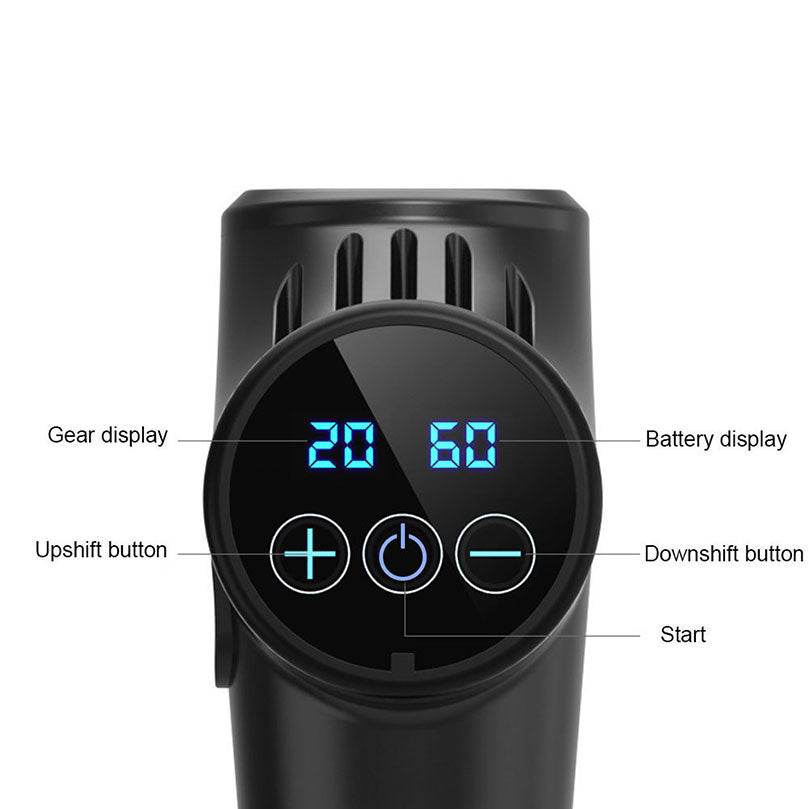 LCD Massage Gun - 6 Heads - Image 3
