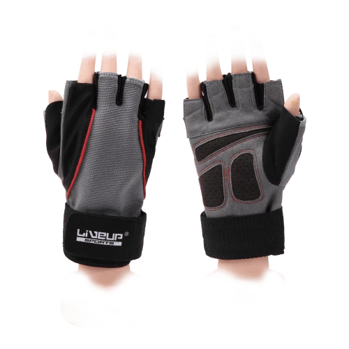 LiveUp Sports Workout Gloves with 12inch Wrist Wrap - Image 2