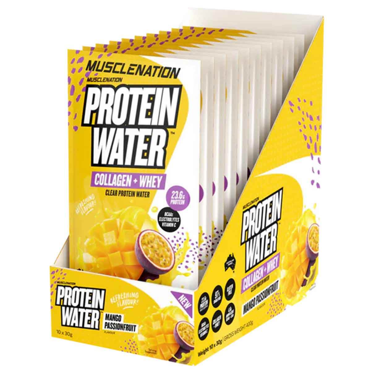 Muscle Nation Protein Water - Box of 10 Sachets - Image 6