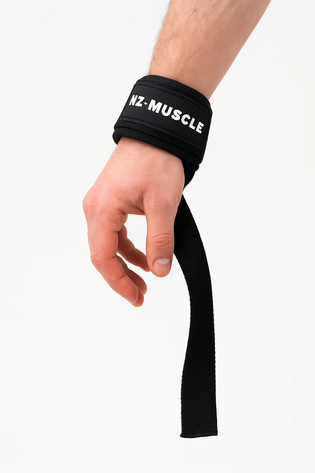NZ Muscle Padded Lifting Straps, Black - Image 3