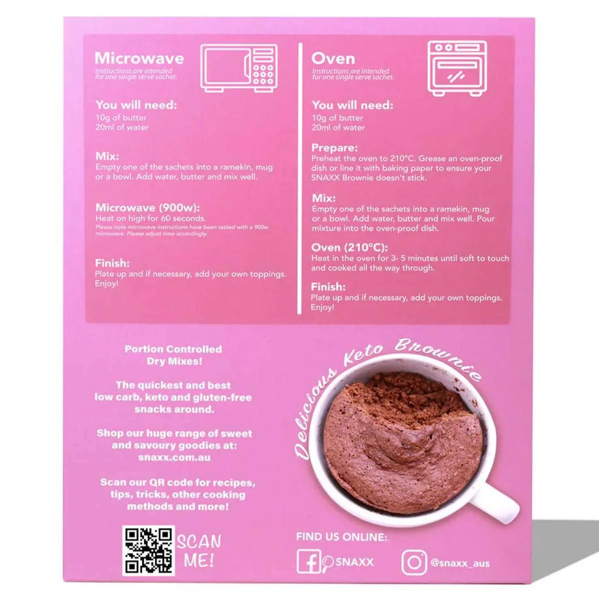 Snaxx Keto Brownie - 4 SRV - Image 2