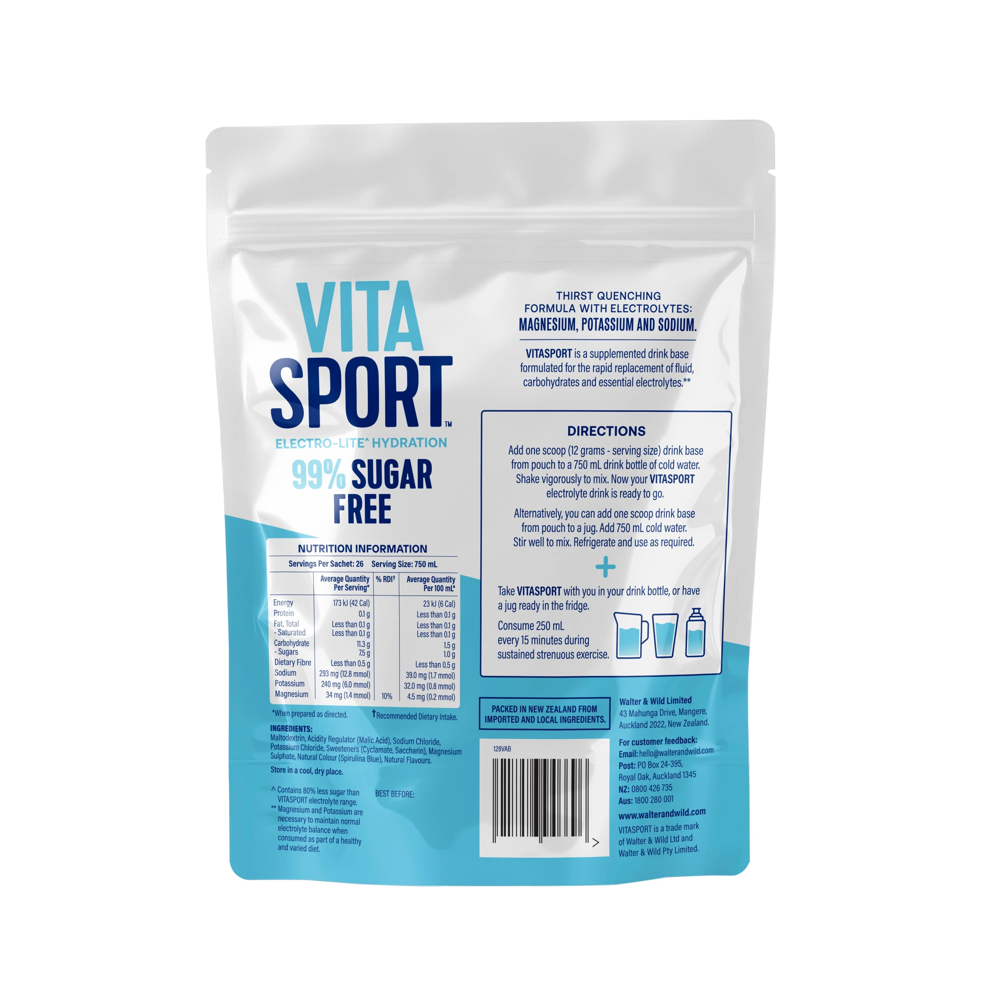 Vitasport 99% Sugar Free Electrolyte Rehydration Pouch - Image 3